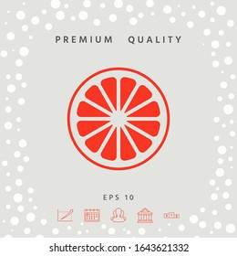 Slice of lemon,orange or other citrus fruit icon