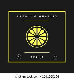 Slice of lemon,orange or other citrus fruit icon