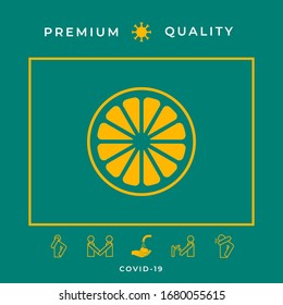 Slice of lemon,orange or other citrus fruit icon