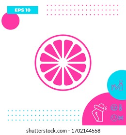 Slice of lemon,orange or other citrus fruit icon