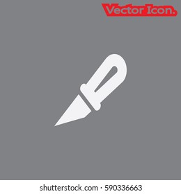 Slice line Tool icon isolated sign symbol and flat style for app, web and digital design. Vector illustration.