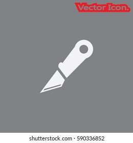 Slice line Tool icon isolated sign symbol and flat style for app, web and digital design. Vector illustration.