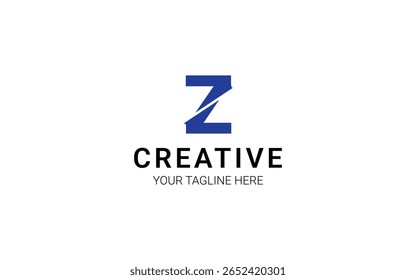 Slice logo with letter Z in simple and minimalist design