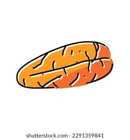 rebanar el vector de icono de color de la clementina mandarina. rebanar el signo de la clementina de mandarina. ilustración de símbolo aislado