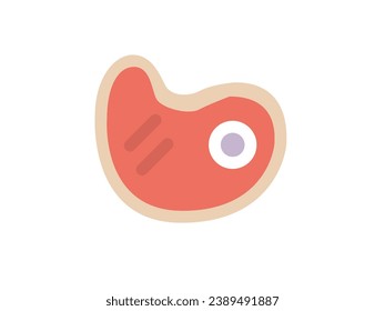 Slice of Meat Flat Icon Food design vector illustration. pasta, tacos, pizza, eggs and bacon minimal set.