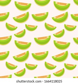 slice of melon seamless pattern vector illustration background 