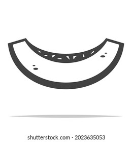 Slice of melon transparent icon vector isolated