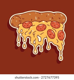 Una Rebanada De Pizza Derretida