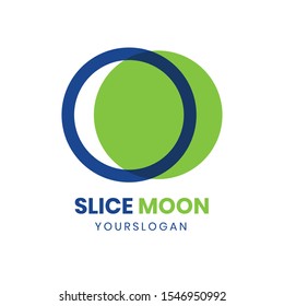 Slice Moon Logo - simple logo that can be used for any product, and easy to apply on any object