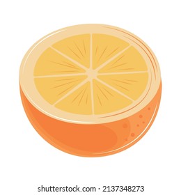 icono de dibujos animados de color naranja de corte plano