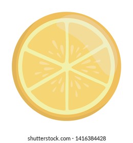 Slice of orange design vector illustration