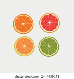 Slice orange fruit isolated on white background.