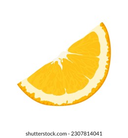 Slice orange fruit, vector illustration.