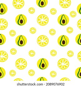 patrón sin fisuras con ilustración de limón sobre fondo blanco. vector dibujado a mano. 