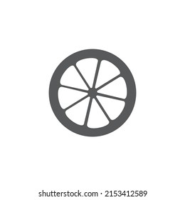 Slice orange icon. Flat vector illustration