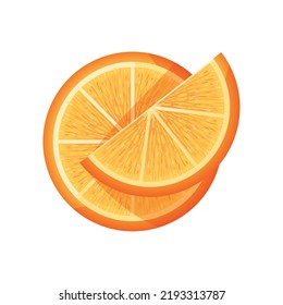 slice of orange isolated icon