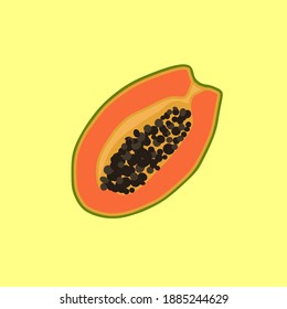 Illustration von Papaya-Cartoon-Vektorgrafik