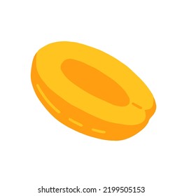 Slice of peach in section vector doodle illustration. Hand drawn apricot clip art