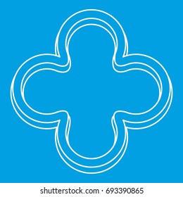 Slice of pepper icon blue outline style isolated vector illustration. Thin line sign