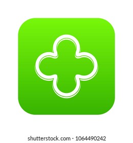 Slice of pepper icon digital green for any design isolated on white vector illustration