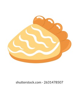 Slice pie cartoon illustration. Various of sweets and desserts set and collection.