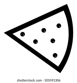 Slice of pie icon. Simple illustration of slice of pie vector icon for web