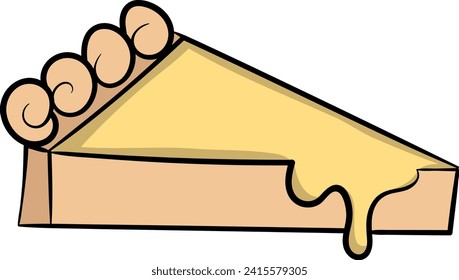 slice of pie illustration stylized art design