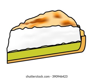 A slice of pie: lime meringue.