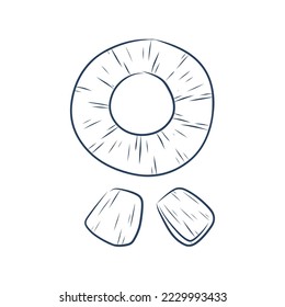 slice of pineapple vector icon for web design or mobile app.