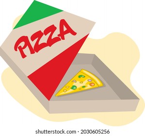 UN PEQUEÑO DE PIZZA EN UNA ILUSTRACIÓN DE CAJA