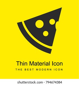 Slice of pizza bright yellow material minimal icon or logo design