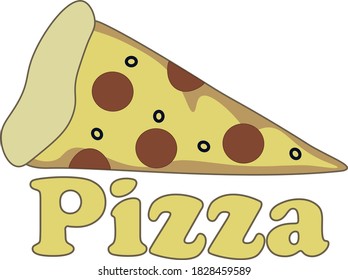 
slice of pizza with cheese, sausage and olives