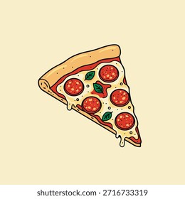 Fatia pizza bonito pizza pepperoni