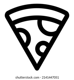 Trozo De Icono Plano De Pizza Aislado En Fondo Blanco