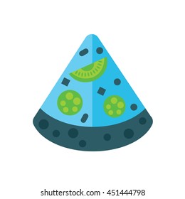 Slice Pizza icon  blue and green