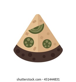 Slice Pizza icon  brown