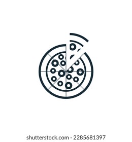 Slice of Pizza Icon Design Template Elements