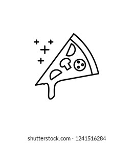 a slice of pizza icon. Element of new year oarty outline icon. Thin line icon for website design and development, app development. Premium icon