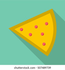 Slice of pizza icon. Flat illustration of slice of pizza vector icon for web