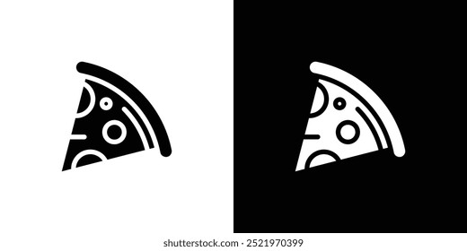 fatia de ícone de pizza definir ilustração de vetor
