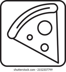Trozo de pizza, ilustración, vector sobre fondo blanco.