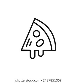 slice of pizza logo sign vector outline