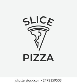 slice pizza logo simple icon design