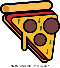 slice pizza logo vector junk food eps file