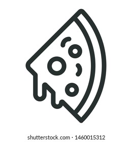 a slice of pizza - minimal line web icon. simple vector illustration. concept for infographic, website or app.