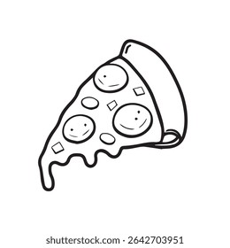 A slice of pizza with pepperoni toppings