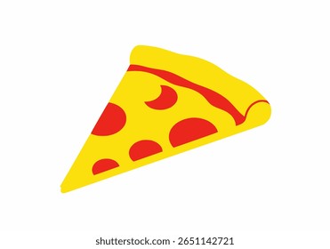 Slice of Pizza with Pepperoni Toppings and Cheese