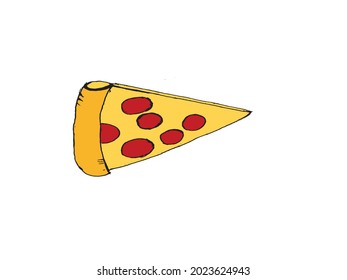 ein Stück Pizza zum Essen
