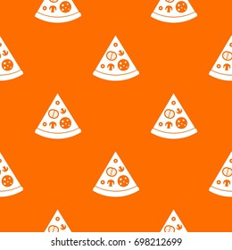 Slice of pizza in simple style isolated vector illustration