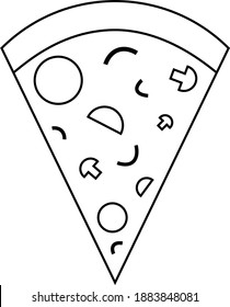 Eine Scheibe Pizza transparent.